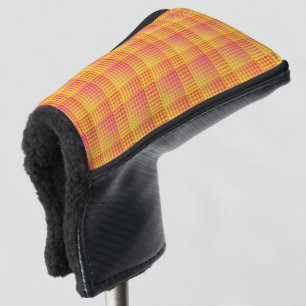 Red Yellow Chequered Abstract Pattern Golf Head Cover