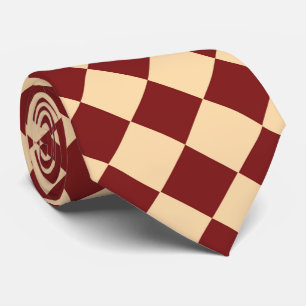 Red Yellow Chequered Diamond Pattern Tie