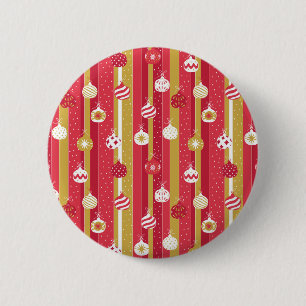 Red Yellow Christmas Tree Ornaments 6 Cm Round Badge