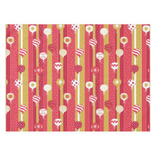 Red Yellow Christmas Tree Ornaments Tablecloth