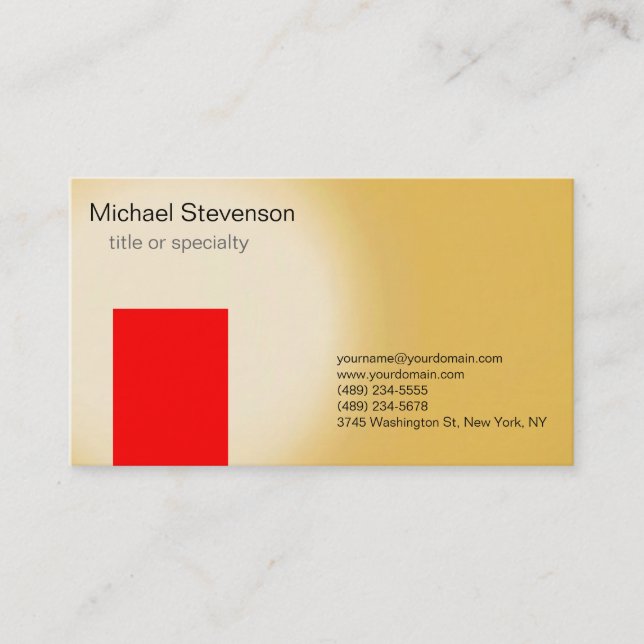 Red Yellow Consultant Business Card (Front)
