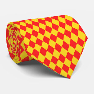 Red & Yellow Diamonds Tie