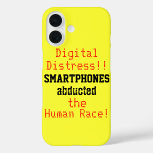 Red Yellow Digital Distress Humour iPhone 16 Case