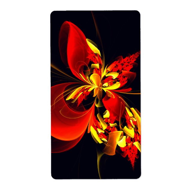 Red Yellow Floral Modern Abstract Art Pattern #10 (Front)