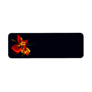 Red Yellow Floral Modern Abstract Art Pattern #10