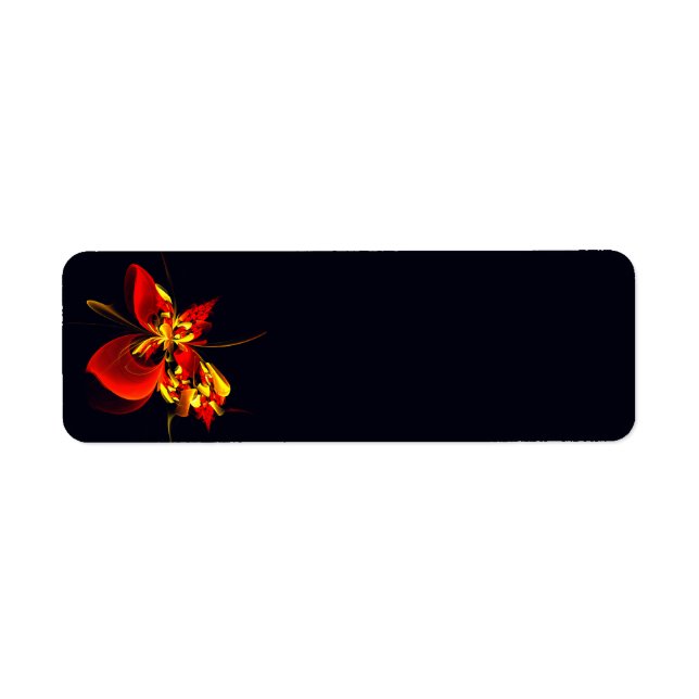 Red Yellow Floral Modern Abstract Art Pattern #10 (Front)