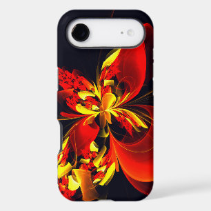 Red Yellow Floral Modern Abstract Art Pattern #10