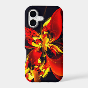 Red Yellow Floral Modern Abstract Art Pattern #10
