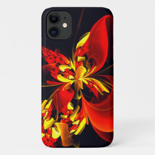 Red Yellow Floral Modern Abstract Art Pattern #10 iPhone 11 Case