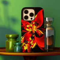 Red Yellow Floral Modern Abstract Art Pattern #10