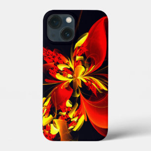 Red Yellow Floral Modern Abstract Art Pattern #10 iPhone 13 Mini Case