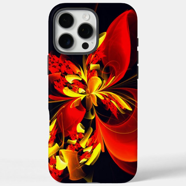 Red Yellow Floral Modern Abstract Art Pattern #10 Case-Mate iPhone Case (Back)