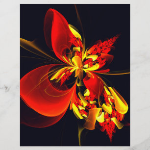 Red Yellow Floral Modern Abstract Art Pattern #10 Flyer