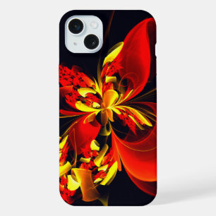 Red Yellow Floral Modern Abstract Art Pattern #10 iPhone 15 Plus Case