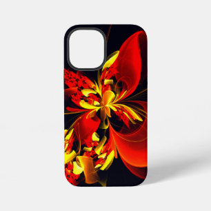 Red Yellow Floral Modern Abstract Art Pattern #10 iPhone 12 Mini Case