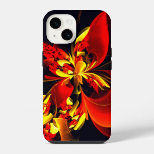 Red Yellow Floral Modern Abstract Art Pattern #10 iPhone 14 Case