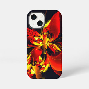Red Yellow Floral Modern Abstract Art Pattern #10 iPhone 13 Mini Case
