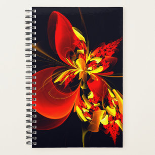 Red Yellow Floral Modern Abstract Art Pattern #10 Planner