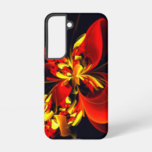 Red Yellow Floral Modern Abstract Art Pattern #10 Samsung Galaxy Case