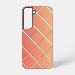 Red Yellow gradient with squares Samsung Galaxy Case