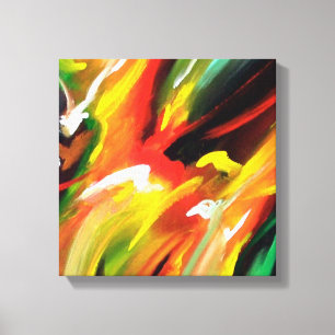 Red Yellow Green Abstract Canvas Print