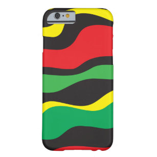 Red Yellow Green Black Rasta Wave Barely There iPhone 6 Case