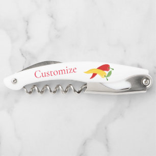 Red Yellow Green Chilli Peppers Thunder_Cove Corkscrew