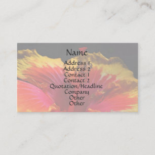 Red Yellow Hibiscus Floral Business Card