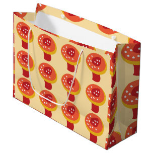Red Yellow Mushroom Toadstool Large Gift Bag