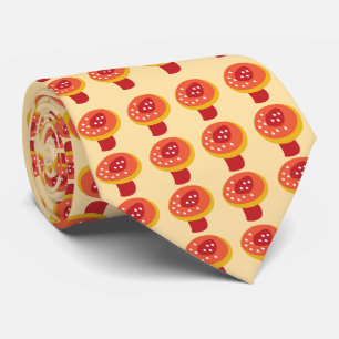 Red Yellow Mushroom Toadstool  Tie