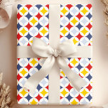 Red Yellow Navy Geometric Diamond Pattern Wrapping Paper<br><div class="desc">Add a bold and modern touch to your gift-giving with this vibrant geometric wrapping paper. The eye-catching diamond pattern in red, yellow, and navy creates a dynamic and festive feel, perfect for birthdays, holidays, or any special occasion. Crafted from high-quality paper, this gift wrap will make your presents truly stand...</div>