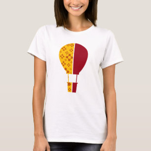 Red Yellow New Mexico Zia Hot Air Balloon T-Shirt
