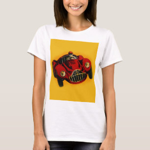 Red Yellow Old Auto Racing Car T-Shirt