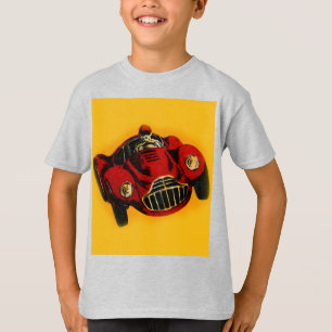 Red Yellow Old Auto Racing Car T-Shirt