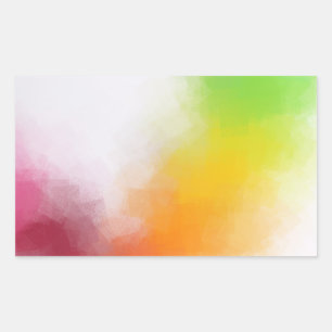 Red Yellow Orange Blue Green Pink Purple Modern Rectangular Sticker