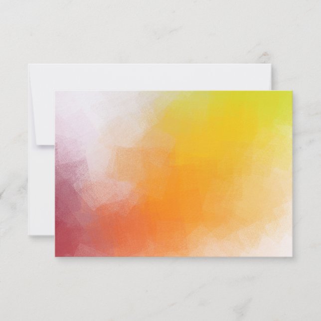 Red Yellow Orange Green Modern Abstract Artwork Card (Front)