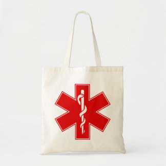Red Yellow Orange White Nurse EMS Star of Life Tote Bag