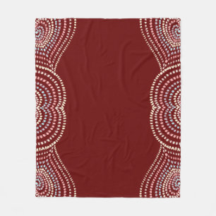  red yellow pink blue  Concentric Hearts Rainbow Fleece Blanket