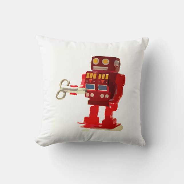 Red & Yellow Robot  Cushion (Front)