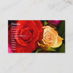 Red Yellow Rose Artist Business Card