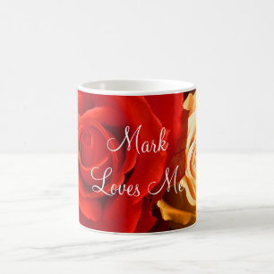 Red Yellow Rose Valentine I Mug