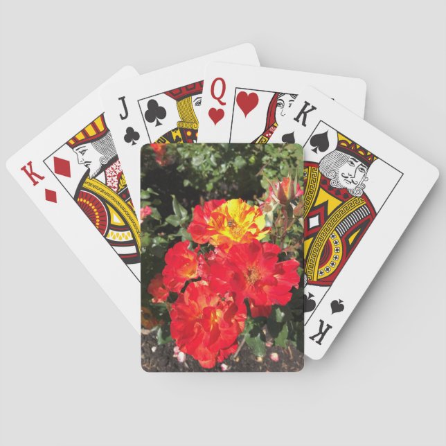 Red & Yellow Roses, Portland, Oregon Playing Cards (Back)