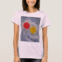Red Yellow Sun Spot Polka Dots Abstract