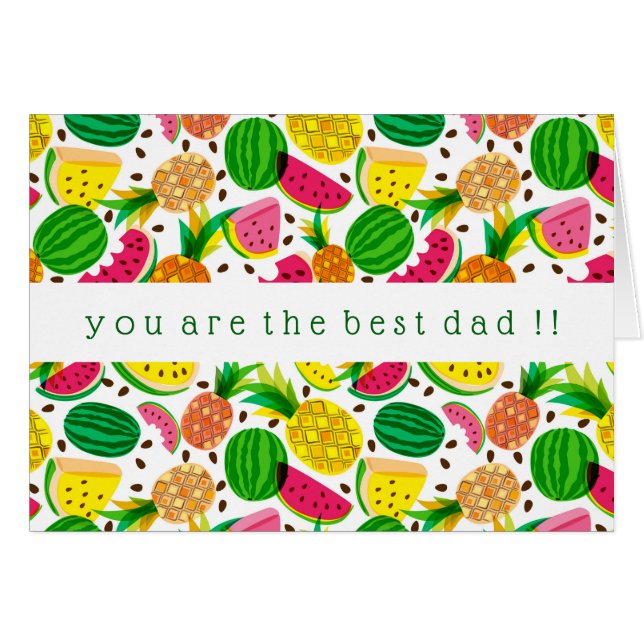 Red & Yellow Tropical Fruit Pattern (Front Horizontal)