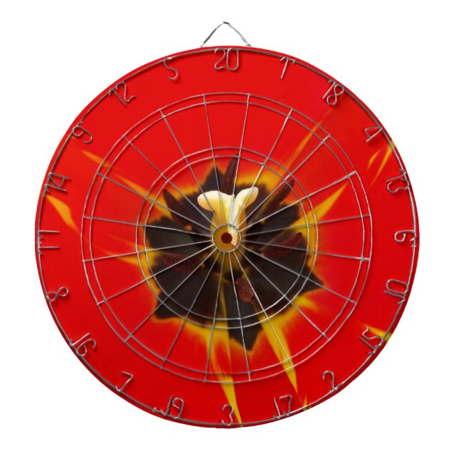 red yellow tulip dartboard (Front)