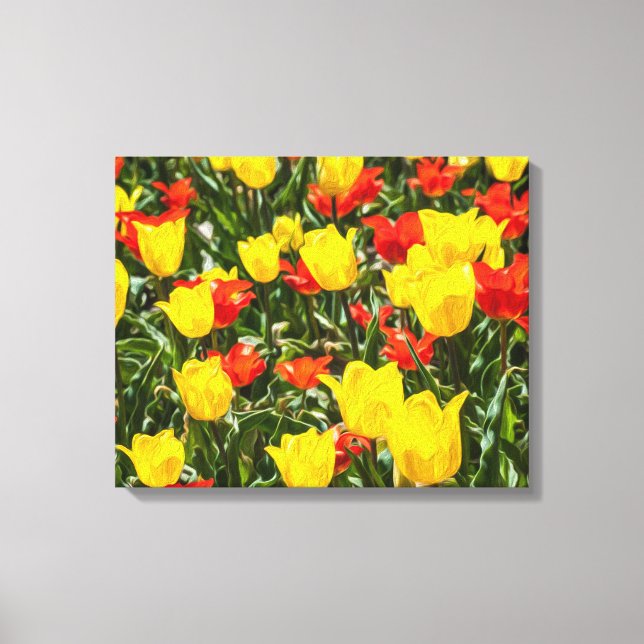 Red & Yellow Tulips Canvas Print (Front)