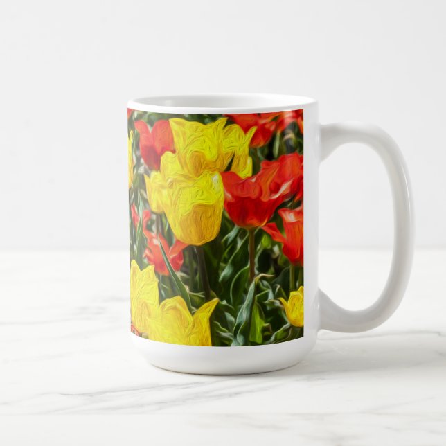 Red & Yellow Tulips Coffee Mug (Right)