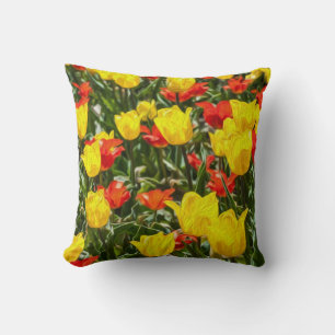 Red & Yellow Tulips Cushion