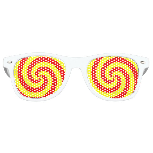 RED/YELLOW whirlpools Retro Sunglasses (Front)