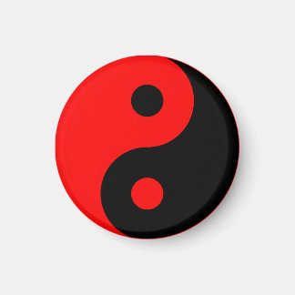 Red Yin Yang Symbol Magnet